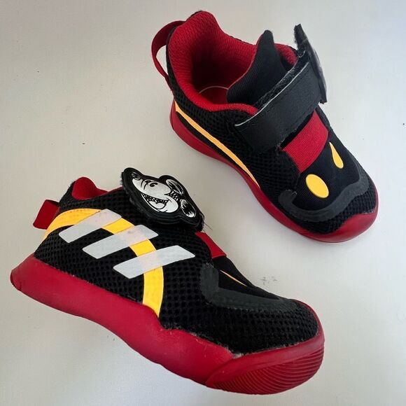 Adidas Disney Mickey Mouse Active Play Sneakers Toddler Size 7 - Picture 4 of 10